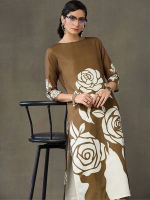 everyday workwear women printed kurta with trousers 2