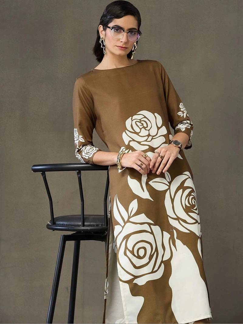 everyday workwear women printed kurta with trousers