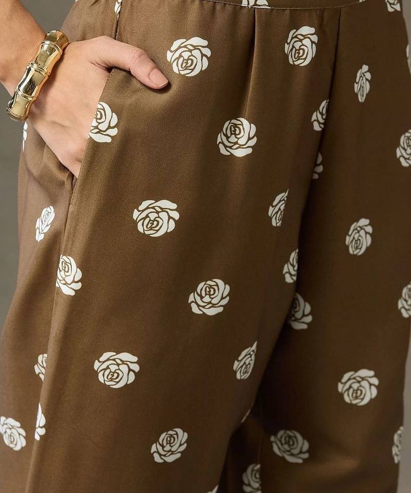 everyday workwear women printed kurta with trousers