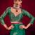 green woven design zari pure linen banarasi saree with blouse piece
