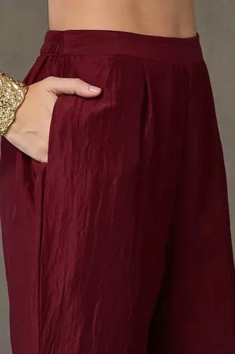 tailored women embroidered kurta with trousers