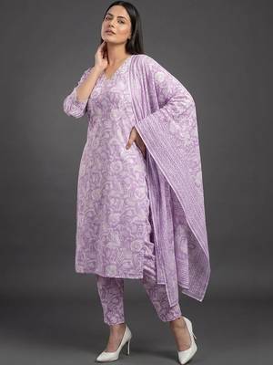 workwear women printed kurta with trousers with dupatta 1
