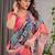 pink ethnic motifs printed pure cotton saree with blouse piece