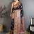 black black pashmina silk zari weaving saree matching blouse piece