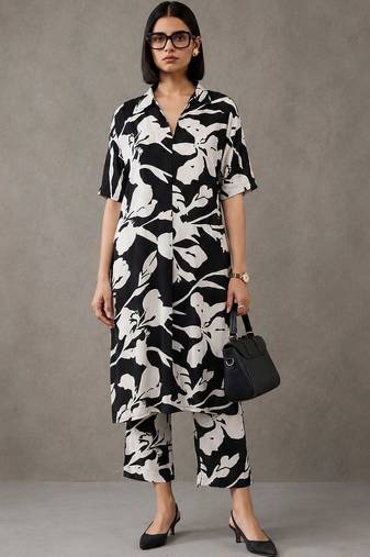 tailored printed a-line kurta sets