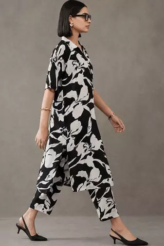 tailored printed a-line kurta sets