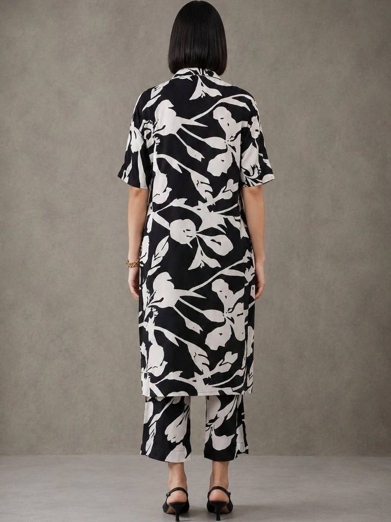 tailored printed a-line kurta sets