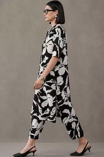 tailored printed a-line kurta sets