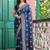 navy_blue woven design zari pure chiffon handloom saree
