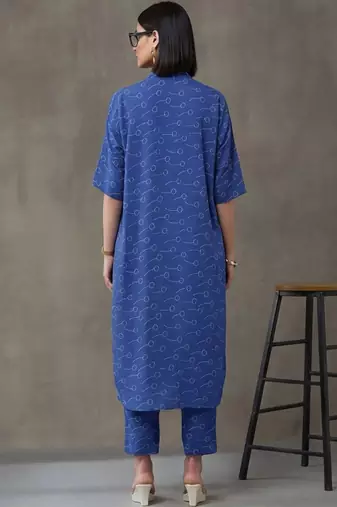 workwear printed a-line kurta sets
