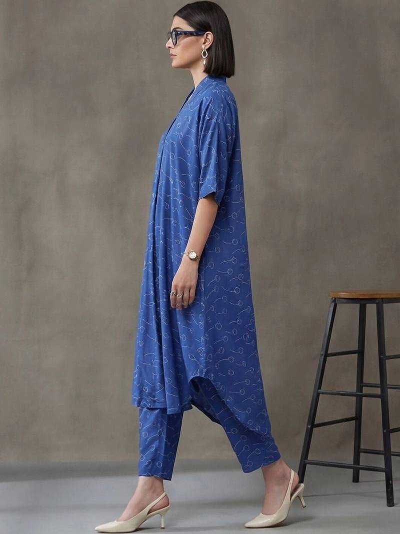 workwear printed a-line kurta sets