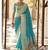 blue woven design zari silk blend banarasi saree