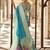 blue woven design zari silk blend banarasi saree