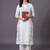 women floral embroidered regular thread work kurta with trousers