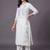 women floral embroidered regular thread work kurta with trousers