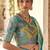 blue woven design zari silk blend banarasi saree