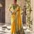 yellow woven design ethnic motifs zari banarasi saree