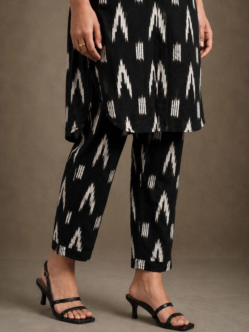structured printed cotton kurta sets