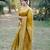 mustard silk blend saree