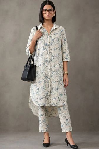 smart printed cotton kurta sets