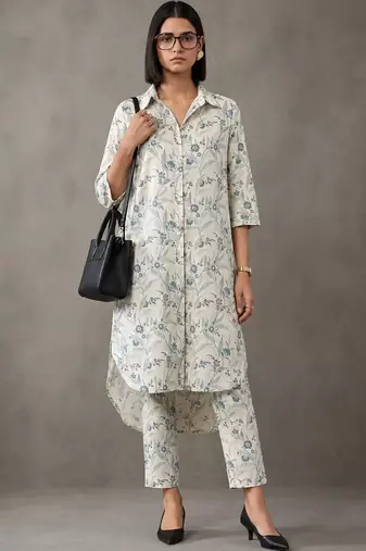 smart printed cotton kurta sets