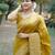 mustard silk blend saree