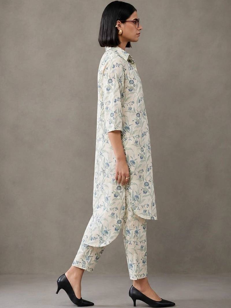 smart printed cotton kurta sets