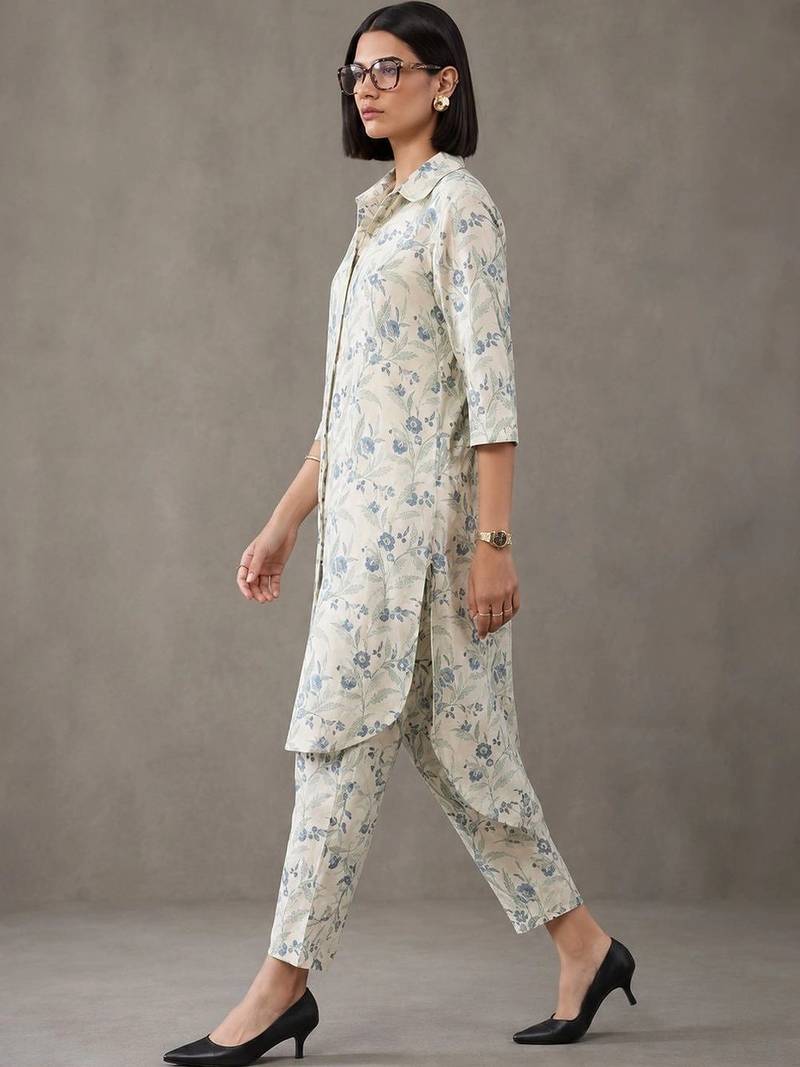 smart printed cotton kurta sets