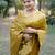 mustard silk blend saree