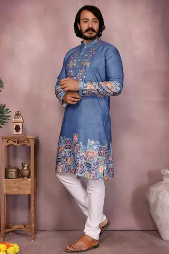 Pink heavy khadi cotton embroidery sequence work and print work premium designer only kurta