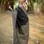 black silk blend saree
