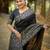 black silk blend saree