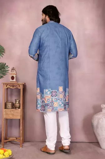 Pink heavy khadi cotton embroidery sequence work and print work premium designer only kurta