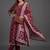 tailored women printed kurta with trousers with dupatta
