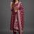 tailored women printed kurta with trousers with dupatta
