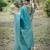 blue silk blend designer saree
