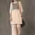 structured women embroidered kurta with trousers