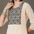 structured women embroidered kurta with trousers