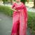 pink silk blend saree