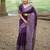 purple ethnic motifs silk blend handloom saree
