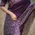 purple ethnic motifs silk blend handloom saree