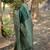 green silk blend saree