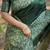 green silk blend saree