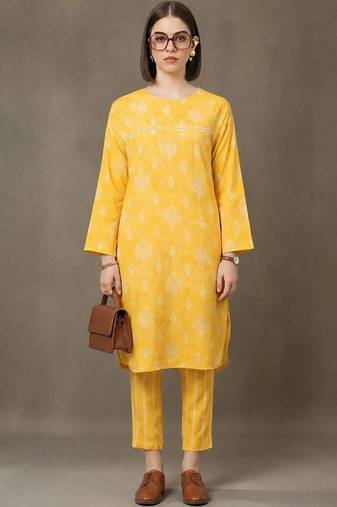 formal printed a-line kurta sets