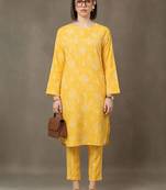 formal printed a-line kurta sets