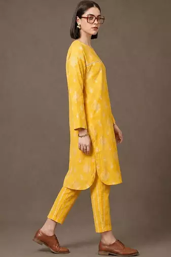 formal printed a-line kurta sets