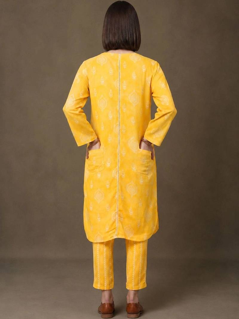 formal printed a-line kurta sets