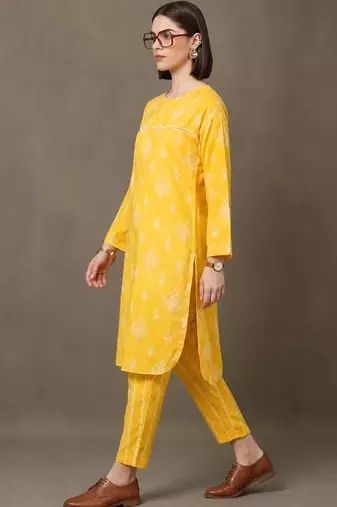formal printed a-line kurta sets