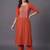 structured women embroidered kurta with trousers