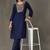 structured women embroidered kurta with trousers